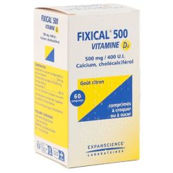 Expanscience Fixical 500 - 500 mg/400 UI - 60 comprimé à croquer ou à sucer