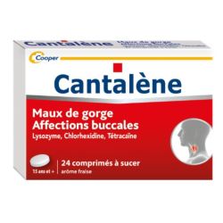 Cooper Cantalène Maux de Gorge, Affections Buccales - 24 Comprimés
