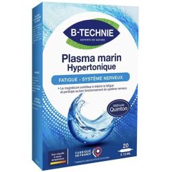 Biotechnie Plasma Marin Hypertonique - 20 ampoules - Soutient la vitalité et réduit la fatigue