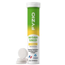 Gilbert Fyzio Hydra Drop Citron 20 pastilles – Hydratation et équilibre électrolytique