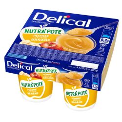 Delical Nutrapote Dessert aux Fruits Pomme Banane 4x200g – Dénutrition et troubles de la déglutition