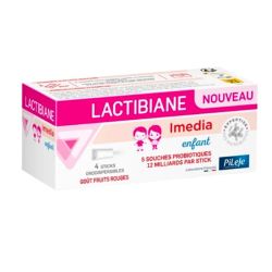 Pileje Lactibiane Imedia Enfant - 4 Sticks Orodispersibles - Microbiotiques en sticks pratiques