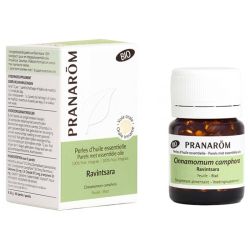 Pranarôm Perles d'Huile Essentielle de Ravintsara Bio - 60 perles - Immunité et bien-être