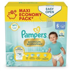 Pampers Premium Protection Taille 5 / 11-16kg - 80 Couches Maxi Economy Pack - Confort supérieur, ultra-absorbant