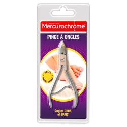 Mercurochrome Pince à Ongles - Ongles Durs et Épais - 1 pièce