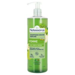 Natessance Shampooing-douche bio Kids Pomme Flacon de 500ml – la douche devient un jeu d'enfant