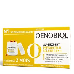 Oenobiol Sun Expert Préparateur Solaire 3 en 1 Triple action - 2x30 capsules - Protection, hâle et anti-âge