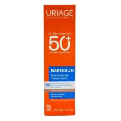 Uriage Bariésun Crème Solaire Teintée SPF 50+ 50ml – Teinte Dorée – Teint unifié et haute protection