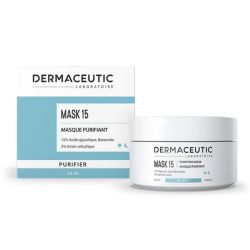 Dermaceutic Mask 15 Reducteur De Sebum - 50 ml - Acide Glycolique - Bentonite - Acide Salicylique - Vegan