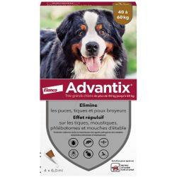 Elanco Advantix Antiparasitaire Très Grand Chien 40 à 60 kg - 4 pipettes