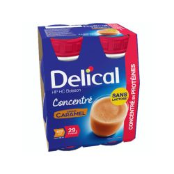 Delical Boisson HP HC Concentré en Protéines sans Lactose Caramel 4 x 200 ml
