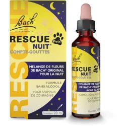 Rescue Bach Pets Compte-Gouttes Nuit 20ml – Sommeil et calme nocturne
