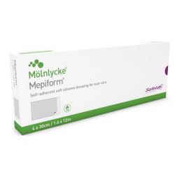 Molnlycke Health Care Mepiform Sterile - 4 x 30 cm - 5 pansements - Cicatrices hypertrophiques et chéloïdes