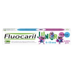 Fluocaril Dentifrice Junior 6-13 ans Gel Bubble Gum 145mg 75ml - Fortification des premières dents définitives