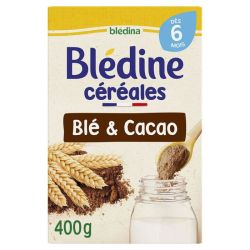 Blédina Blédine Blé & Cacao - 400 g - Dès 6 Mois Céréales Douces et Gourmandes pour Bébé