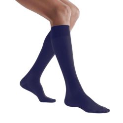 Thuasne Venoflex Secret Opaque Classe 2 Chaussettes de Contention Marine - Long - Taille 4