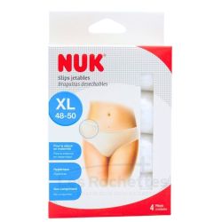 NUK 4x Slips Jetables Taille XL 48-50 - Pour le séjour en maternité, hygiéniques