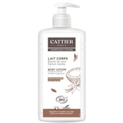 Cattier Lait Corps Adoucissant Vanille Fleurie Bio 500ml – Souplesse et exotisme