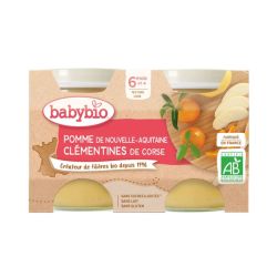 Babybio Petit Pot Pomme Clémentines 6 mois - 2 x 130g