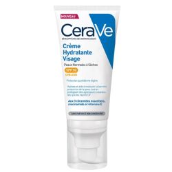 CeraVe Crème Hydratante Visage SPF50 Hydratation & Protection Solaire Quotidienne - 52ml