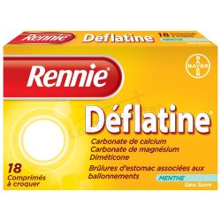 Rennie Deflatine 18 comprimés à croquer