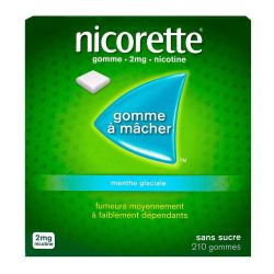 Nicorette 2mg Gomme Menthe Glaciale - 210 Gommes à Macher