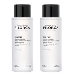 Filorga Skin-Prep Solution Micellaire Nettoie, Démaquille & Hydrate la Peau - 2 x 400ml