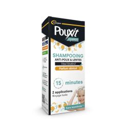 Pouxit Shampooing Traitement Anti-Poux & Lentes - 100ml - Parfum Abricot - Élimine poux et lentes