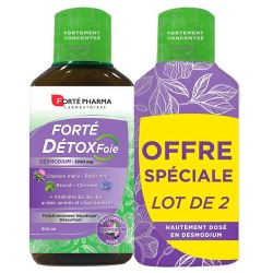 Forté Pharma Forté Détox - Détoxifiant Foie Naturel - Enrichi en Desmodium - 2x500ml