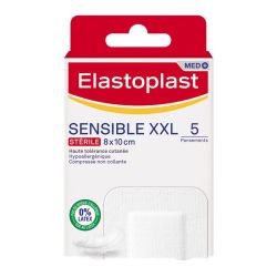 Elastoplast Pansement Sensible XXL Stérile - Protège les Petites Plaies - 5 Pansements