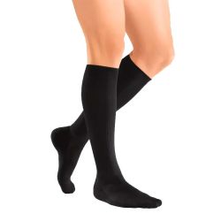 Mediven Chaussettes de Contention Femme 20 Active - Classe 2 - Couleur Charbon - Taille 1 - Hauteur Courte - Pied fermé - 1 paire