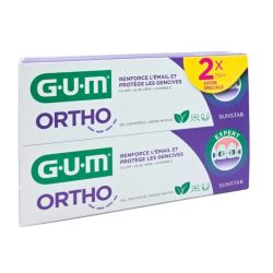 Gum Ortho Gel Dentifrice offre spéciale 2X75 ml - Protège dents et gencives sous appareil orthodontique