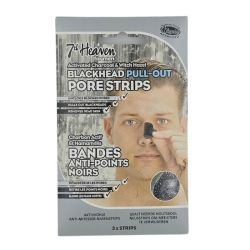 7th Heaven Bandes Anti-points Noirs pour Hommes 3 Bandes – Élimination à l'hamamélis et charbon actif