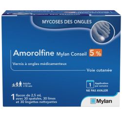 Viatris Amorolfine 5 % – Vernis à ongles médicamenteux 2,5 ml