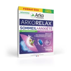 Arkorelax Sommeil & Anxiété - 30 comprimés - Sans mélatonine, Sans dépendance