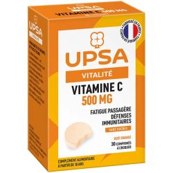 UPSA Vitalité Vitamine C 500mg 30 Comprimés à Croquer – Énergie et immunité