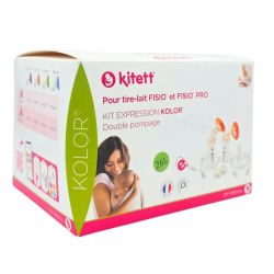 Kitett Kit Expression Double KOLOR - 26mm / Vert - Taille L - 1 kit - Pour tire-lait FISIO et FISIO PRO