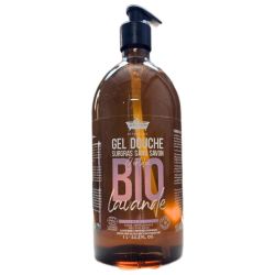 Les Petits Bains de Provence Gel Douche Surgras Sans Savon Bio Lavande - 1L - Visage Corps et Cheveux