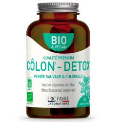 Eric Favre Colon Detox Bio & Vegan - Maintien d'un Côlon Stable - 30 Comprimés