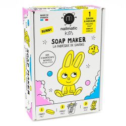 Nailmatic La fabrique de Savons Bunny - 3 savons en Forme de Lapin à Mouler - Kit DIY pour Enfants - 1 kit