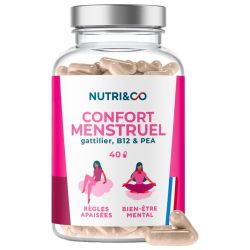 Nutri&Co Confort Menstruel - 40 Gélules - Soulagement et sérénité pendant le cycle