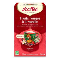 Yogi Tea Fruits Rouges a la Vanille - Saveur Douce, Fruitée et Apaisante - 17 sachets