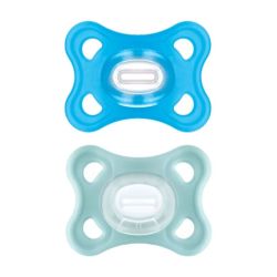 MAM Comfort Sucettes Silicone Ergonomiques - Pour les Bébés de 2 à 6 Mois - Lot de 2 sucettes