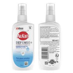 Autan Défense+ Sensitive Répulsif Anti-Moustiques 100 ml