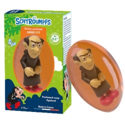 Le Comptoir du Bain Schtroumpfs Savon Solide Abricot 75g + figurine