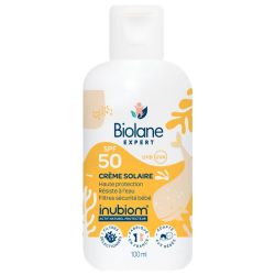 Biolane Expert Crème Solaire SPF50 - 100 ml - Haute protection pour bébé, visage et corps