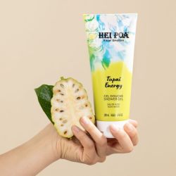 Hei Poa Gel Douche Tupai Energy  200 ml - Soin lavant revitalisant au Monoï de Tahiti et à l'eau de Noni