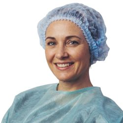 LCH Charlotte Clip à Usage Unique Protection Hygiénique Jetable Blanc - Boîte de 100 Charlottes