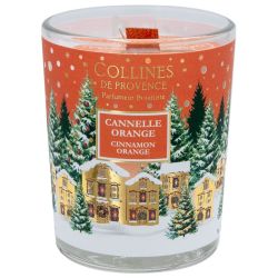 Collines de Provence Bougie de Noël - Parfum Cannelle Orange - 75 g