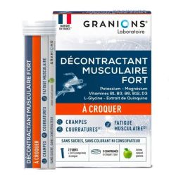 Granions Décontractant Musculaire Fort - Réduit Fatigue et Douleurs - 30 comprimés à croquer